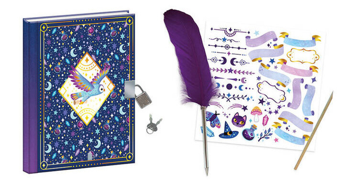 Zestaw kreatywny Sekretna księga 96 stronnicowa Szkoła magii J09110 Janod