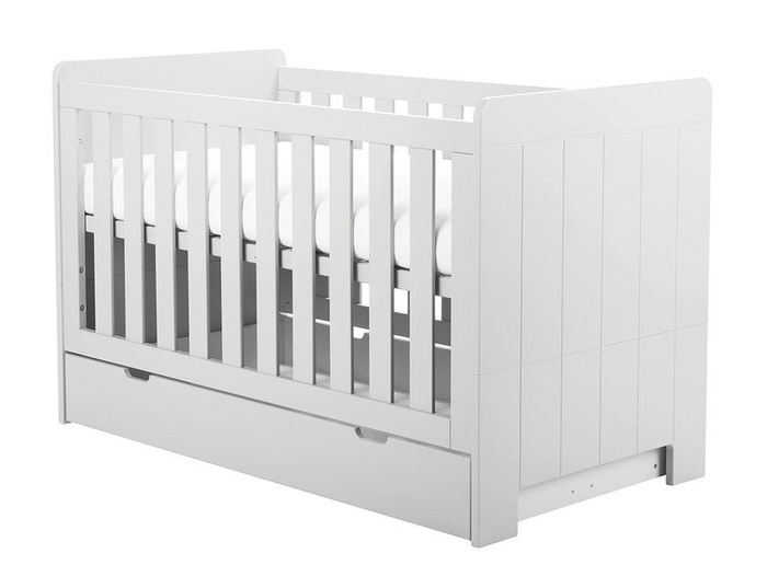 Białe Łóżeczko tapczanik 140x70 Pinio Calmo