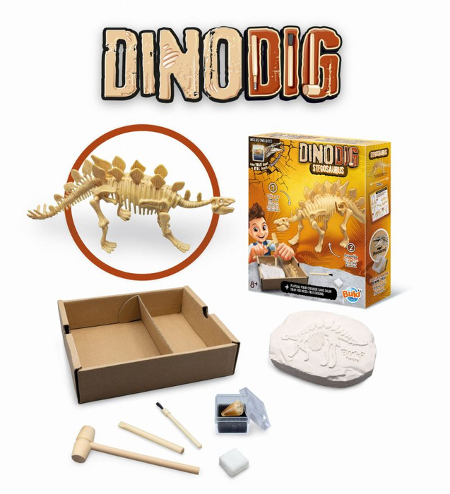 Szkielet dinozaura do odkopania i złożenia Stegozaur Mały paleontolog Buki 445STE