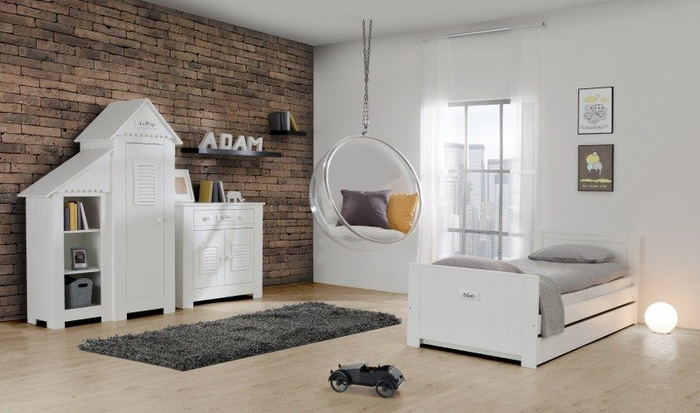 Biała szafa 1 drzwiowa Pinio Marsylia MDF