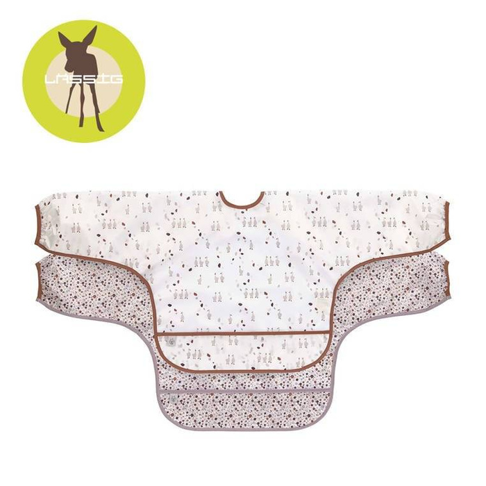 Komplet dwóch śliniaków z długim rękawem Tiny Farmer Gąska 1311021842-Lassig, akcesoria do karmienia