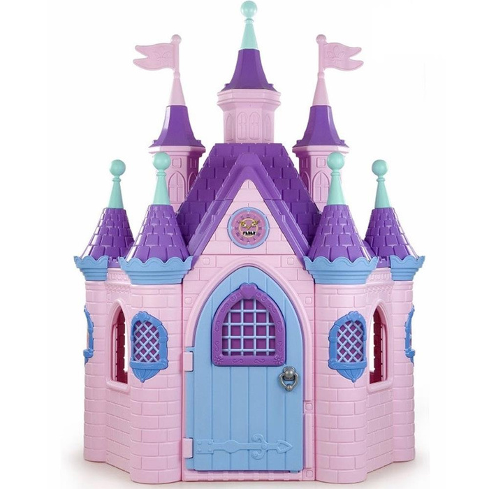Pałac księżniczki FEBER 03254 z wieżami i zegarem bajkowa Rezydencja do ogrodu i na plac zabaw Super Palace