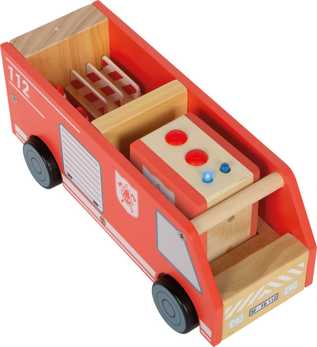 Duża remiza strażacka z helikopterem i akcesoriami Small Foot 12703 drewniane domki dla lalek