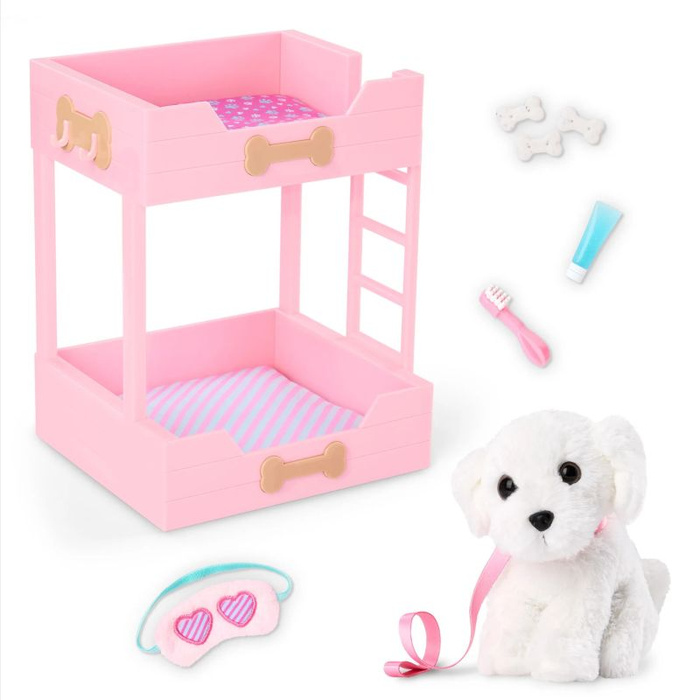 Łóżko piętrowe z pieskiem i akcesoriami różowe Puppy Dreams Bunk Bed Our Generation BD35530Z
