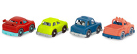 Komplet 4 małych autek z wyścigówką i radiowozem Mini Riders Wonder Wheels Battat BT1045Z