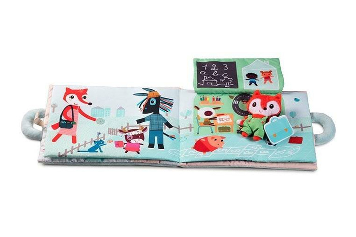 Miła, mięciutka książeczka aktywizująca z uroczą przytulanką „Dzień dobry, mały lisku” 83270-Lilliputiens