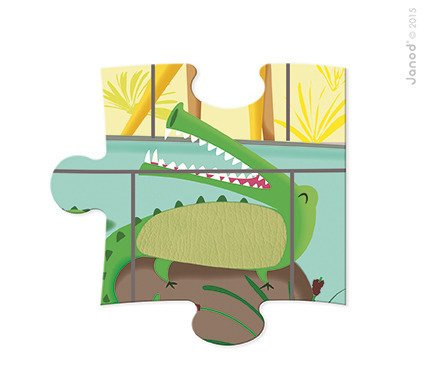 Puzzle sensoryczne 20 elementów Wycieczka do zoo Janod J02774