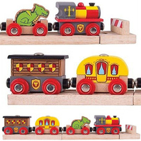 Pociąg drewniany Królewska Straż BJT478-Bigjigs Rail, kolejki dla dzieci