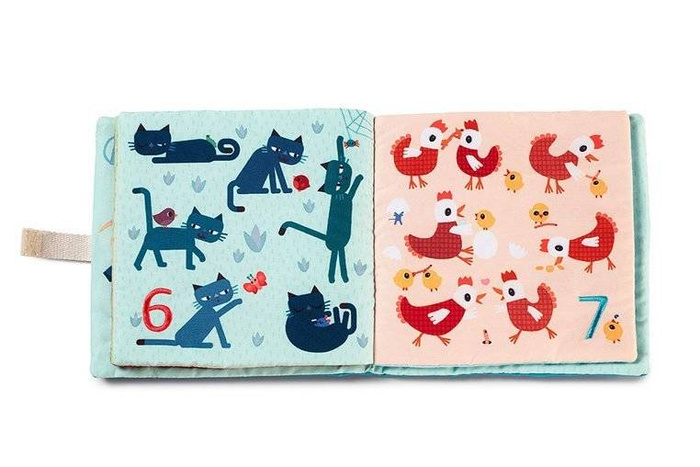 Materiałowa, mięciutka książeczka z cyferkami 1, 2, 3...83274-Lilliputiens