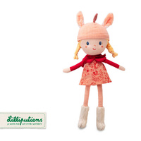 Lalka przytulanka Lena 30 cm ozdobne pudełko w leśny wzór 83382 Lilliputiens