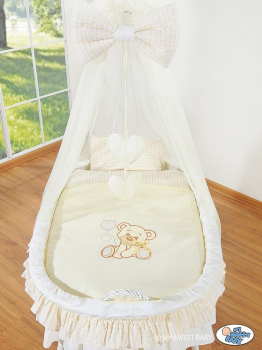 Kosz Mojżesza Kremowy Miś 79690E312-My Sweet Baby, kosz dla niemowlaka