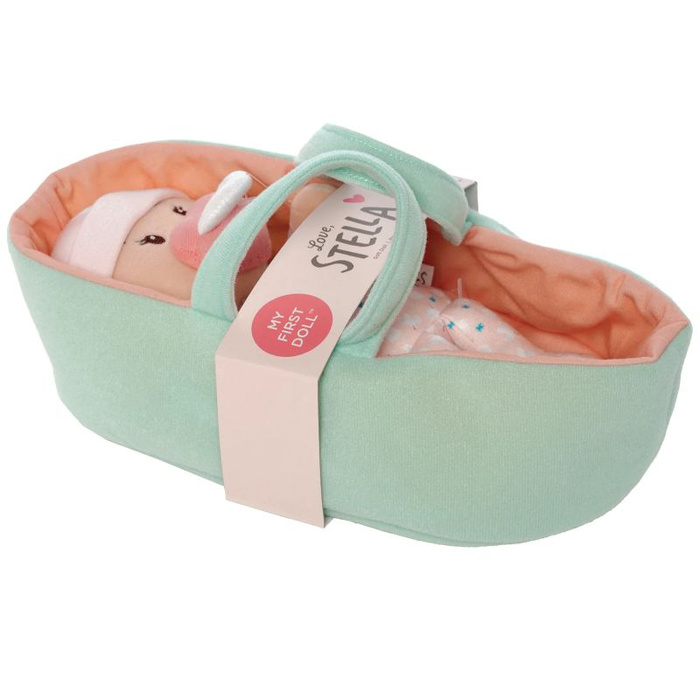 Miękka lalka Peach w koszu Mojżesza Zestaw Love Stella Manhattan Toy 167105