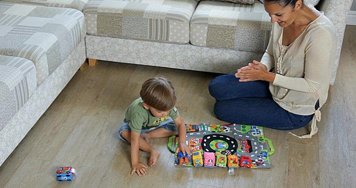 Mata z miękkimi samochodzikami - miasto, KA10665-K's Kids, zabawki dla najmłodszych, autka, maty edukacyjne