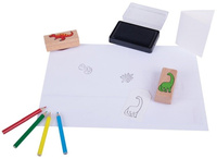 Zestaw do kolorowania i stempelki Dinozaury Bigjigs Toys