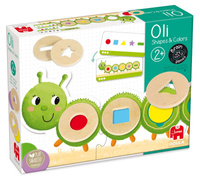 Układanka łamigłówka dla maluszka Kształty i kolory Gąsieniczka Oli Goula 53477 Drewniane zabawki dla dzieci