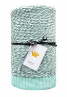 Oddychający koc bawełniany z wełną Miętowy LL4858-Lullalove, kocyki dla dzieci