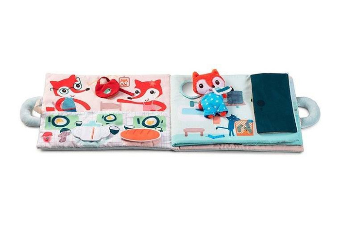 Miła, mięciutka książeczka aktywizująca z uroczą przytulanką „Dzień dobry, mały lisku” 83270-Lilliputiens