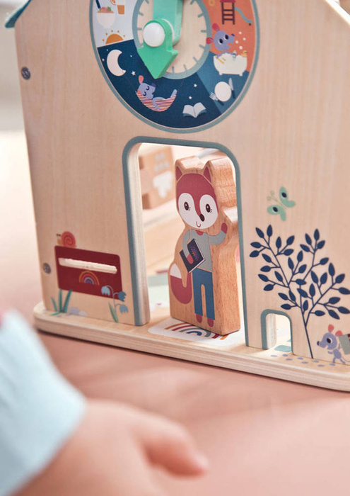 Drewniana wielofunkcyjna rozkładana Szkoła z 3 figurkami i akcesoriami 83422 Lilliputiens