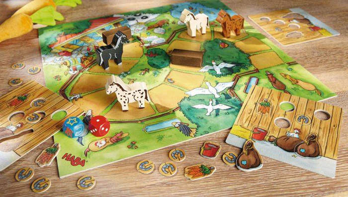 Gra planszowa dla dzieci Wyścig galopu Haba, zabawy edukacyjne