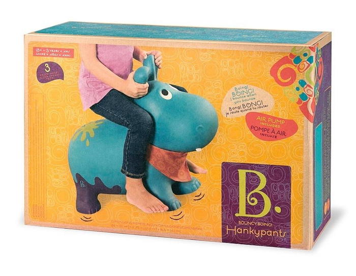 Nadmuchiwany Hipopotam Lorian BX2127Z-B.Toys, skoczek dla dzieci