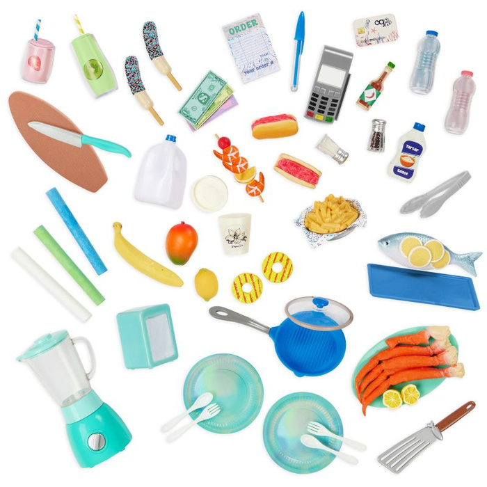 Letni FOOD TRUCK z bogatym wyposażeniem Our Generation BD35485Z