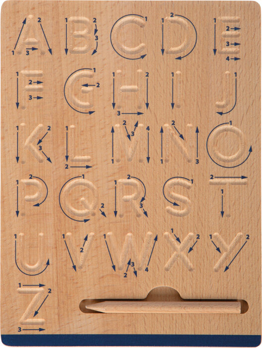 Drewniane tablice edukacyjne do nauki pisania Litery i cyfry Educate Small Foot 12560
