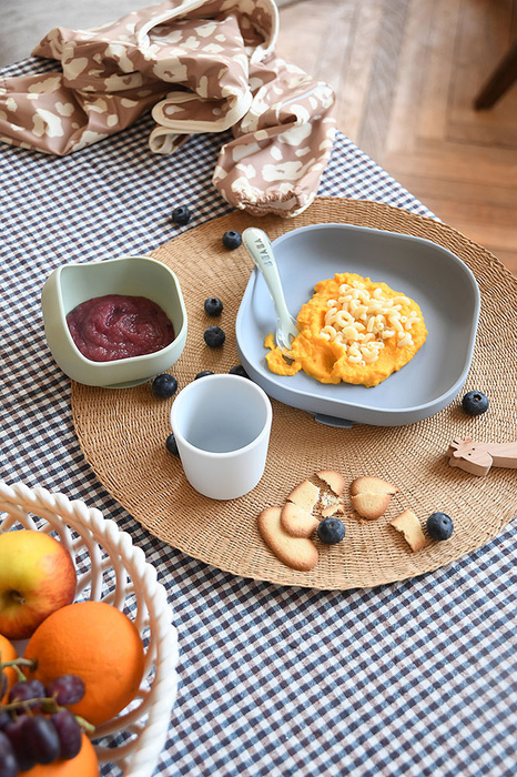 Silikonowe naczynia dla dzieci Zestaw z przyssawką Jungle Beaba 913472