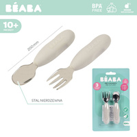 Zestaw pierwszych sztućców ze stali nierdzewnej Velvet grey Beaba 913581