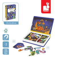 Układanka magnetyczna dla dzieci Smoki Magnetibook Janod J02527