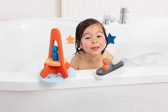 Piankowe puzzle do kąpieli 3D Quutopia Wyprawa na księżyc 172123-Quut, zabawki do kąpieli