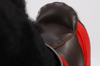 Duży, czarny koń na biegunach XL