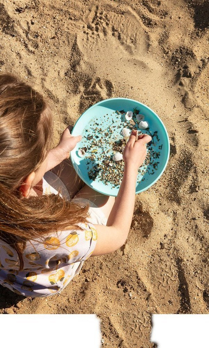 Gra latający dysk i sitko 2w1 Frisbee Vintage Blue 171966-Quut, zabawy w plenerze