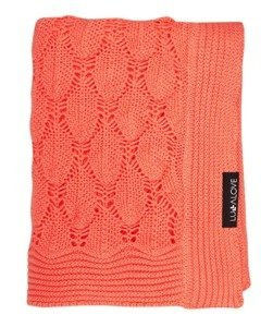 Kocyk ażurowy Boho koral LL5787-Lullalove, kocyki dla dzieci