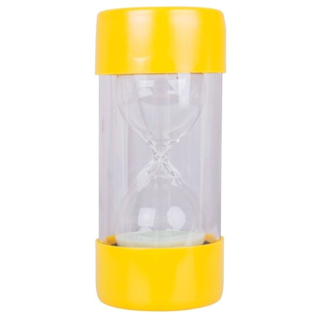 Żółta klepsydra 180 sekund Minutnik Ballotini 3 Minuty BJE0004-Bigjigs Toys, czasomierz dla dzieci
