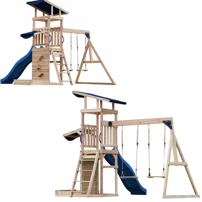 Wielofunkcyjny drewniany Plac Zabaw Malik AXI A030.502.00 Huśtawki Zjeżdżalnia Wieża Piaskownica do zabawy dla dzieci