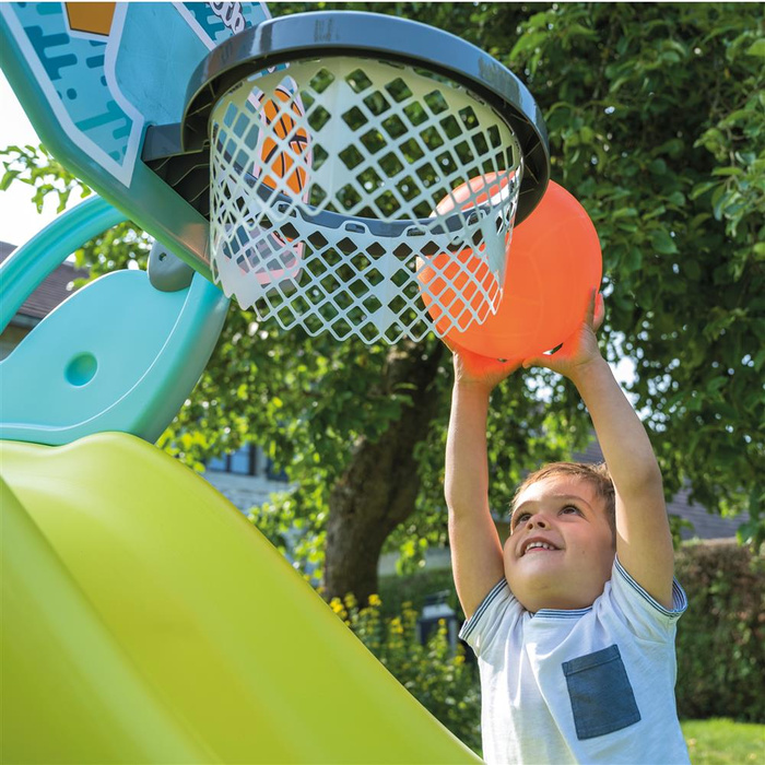 Kosz do koszykówki Smoby 820700 sportowa obręcz do rzutów na zjeżdżalnię lub ścianę