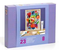 Zestaw artystyczny dla dorosłych Ryby i ptaki na tle kwiatów AGA Atelier 23 Djeco GA10023