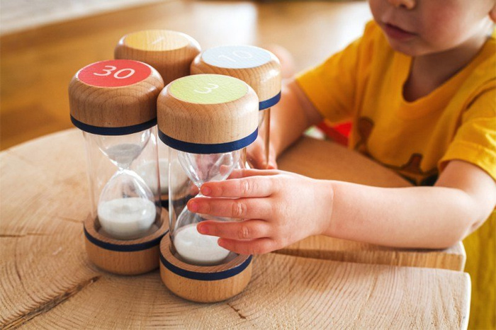 Cztery klepsydry dla dzieci minuta trzy dziesięć trzydzieści Small Foot 12386