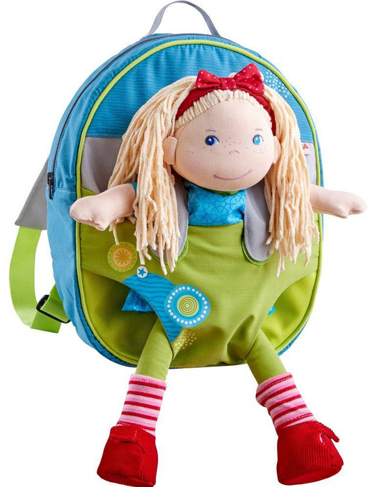 Plecak z nosidełkiem dla lalki Summer Medow HB305975-Haba, prezent dla przedszkolaka