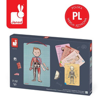 Edukacyjna układanka magnetyczna, "Anatomia człowieka", J05491-Janod, układanki dla dzieci