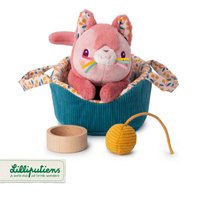 Przytulanka kotek z koszyczkiem i akcesoriami Kotka Jeanne Lilliputiens 83546