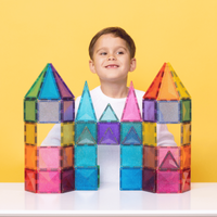 Klocki magnetyczne z brokatem Glitter Castle Pack 48 el Connetix 00048-GP