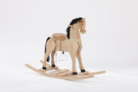 Koń na biegunach "Szlachetny rumak" - zabawki drewniane