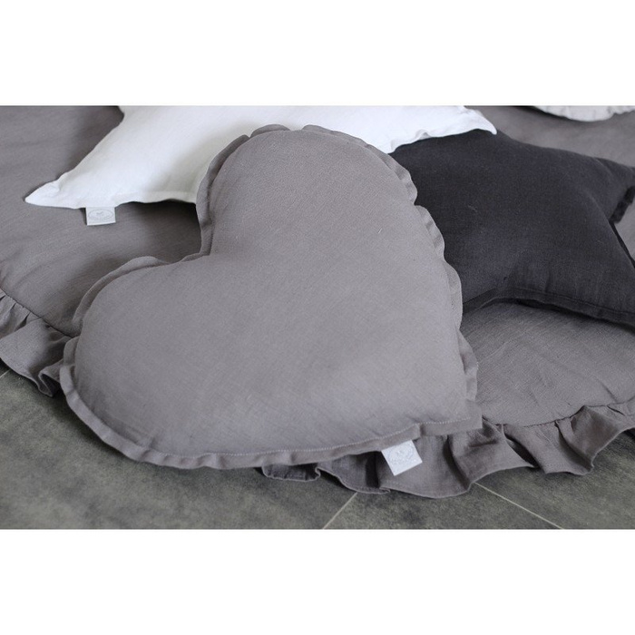 Lniana mata z falbanką shark PN13222-Cotton Sweets, pokój dziecka