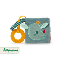 Miękka książeczka aktywizująca z mini gryzakiem Smok Joe 83496 LILLIPUTIENS 