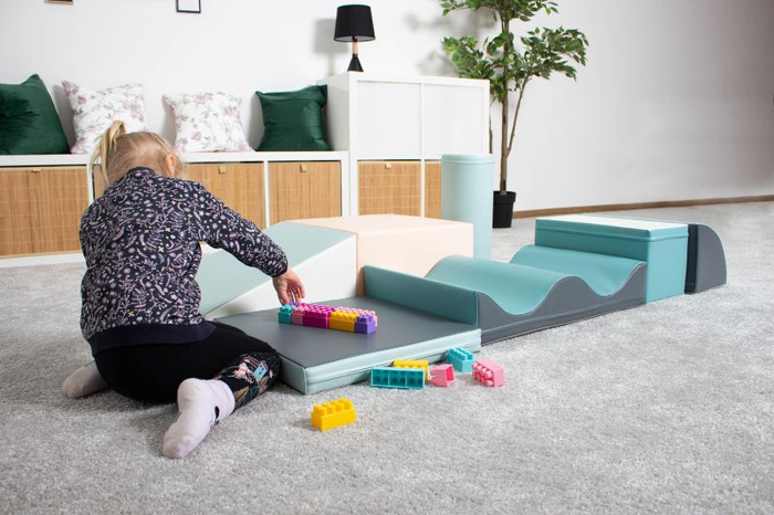 Klocki piankowe IGLU Soft Play Discoverer pastelowy SET_34_02 domowy plac zabaw