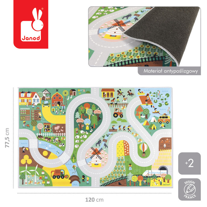 Mata do zabawy z drogą Wieś Cross Roads Janod J05930