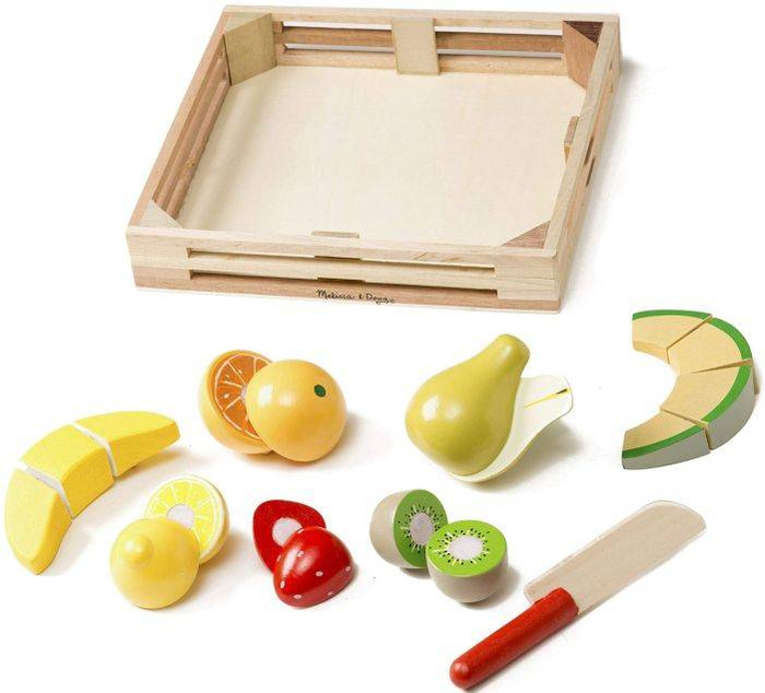 Cutting Fruit drewniane owoce do krojenia 14021-Melissa & Doug, zabawy w kuchnie dla dzieci