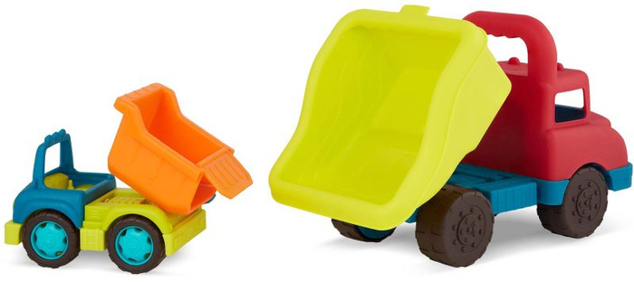 Zestaw dwóch ciężarówek wywrotek do zabawy dla dzieci Grab-n-Go Truck Set B.Toys BX2238Z