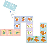 Domino dla dzieci MALI PRZYJACIELE DJ08185-Djeco, gra edukacyjna